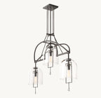 48 Inch Bell Glass Linear Chandelier - Fulcrum