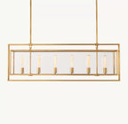 54 Inch Glass Rectangular Chandelier - Beckman