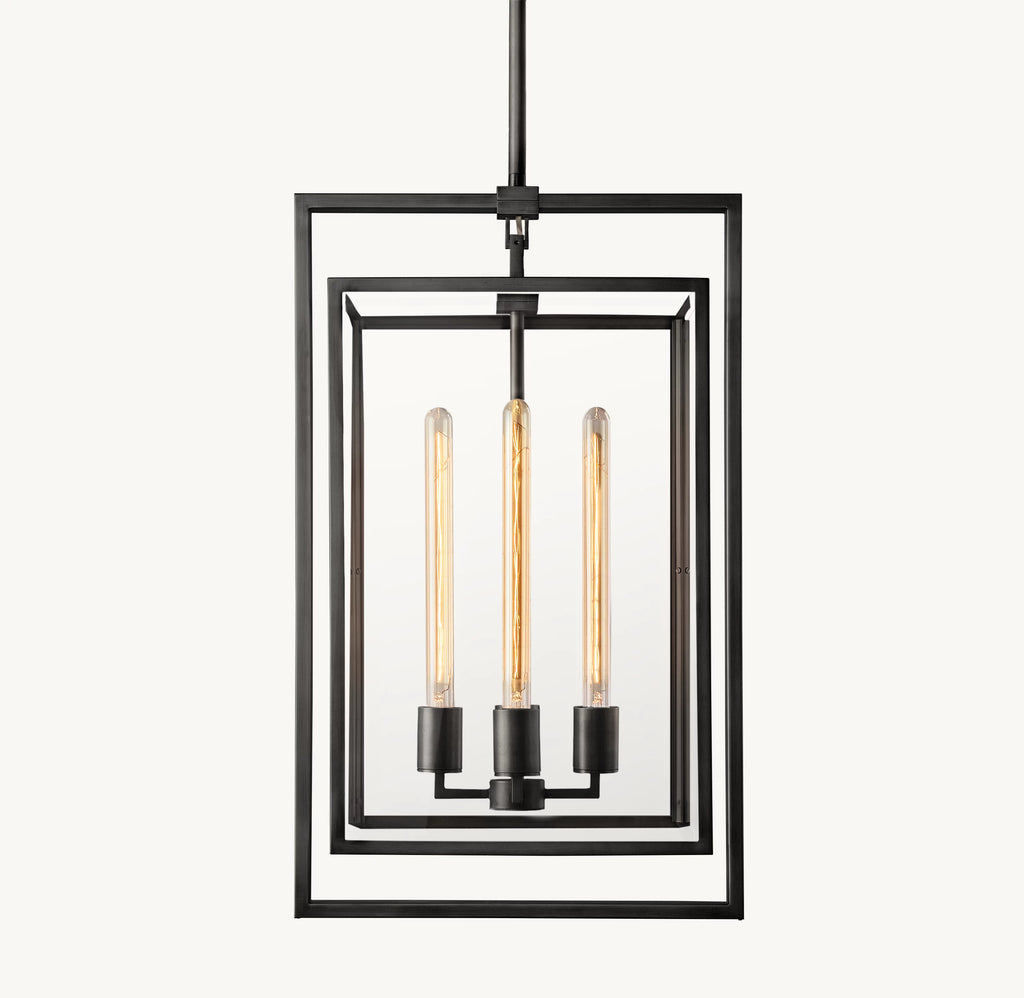 16 Inch Glass Lantern Pendant Light - Beckman