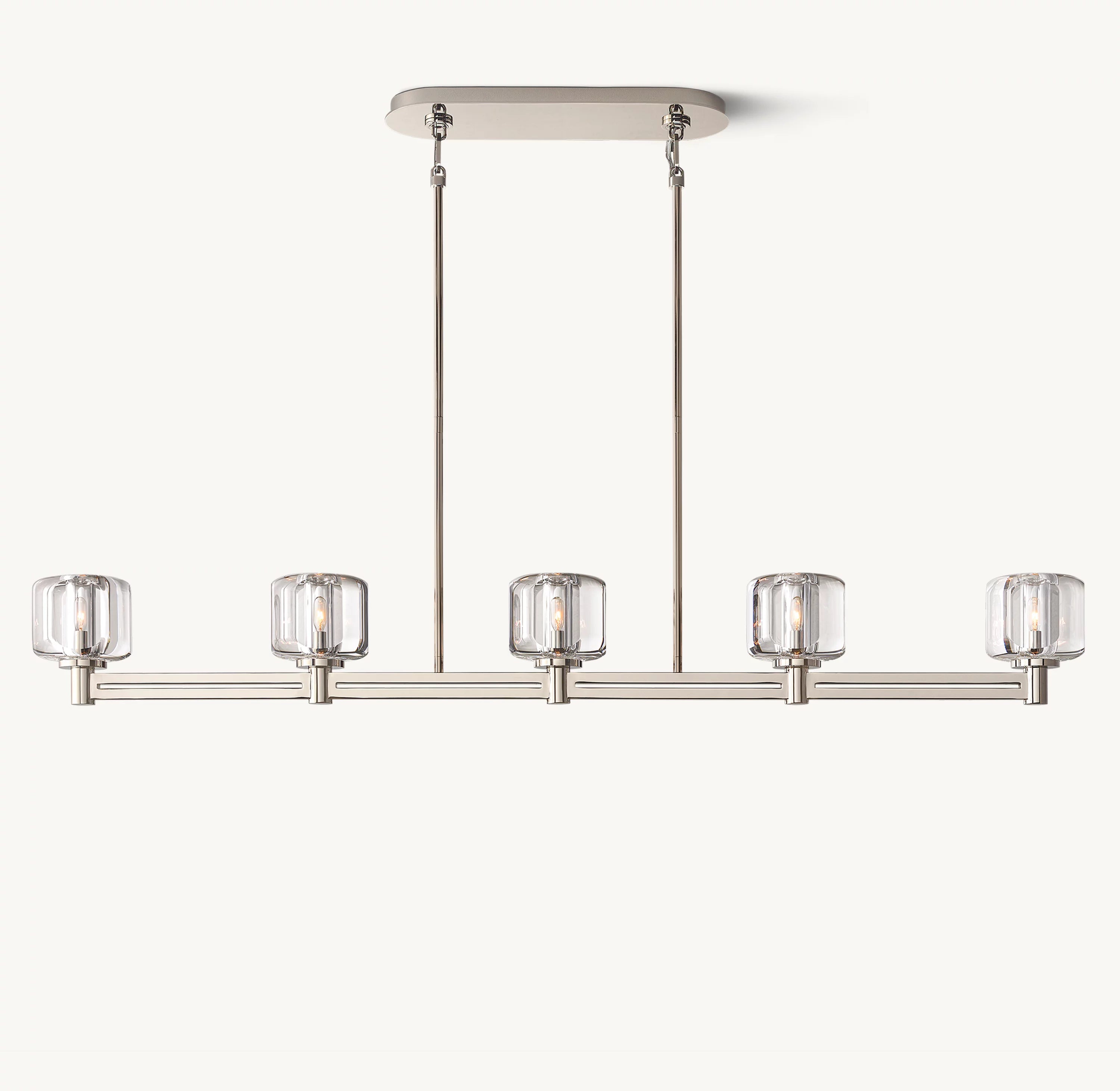 54 Inch Crystal Linear Candle Chandelier - Demaret