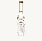 61 Inch Bell Glass Linear Chandelier - Fulcrum