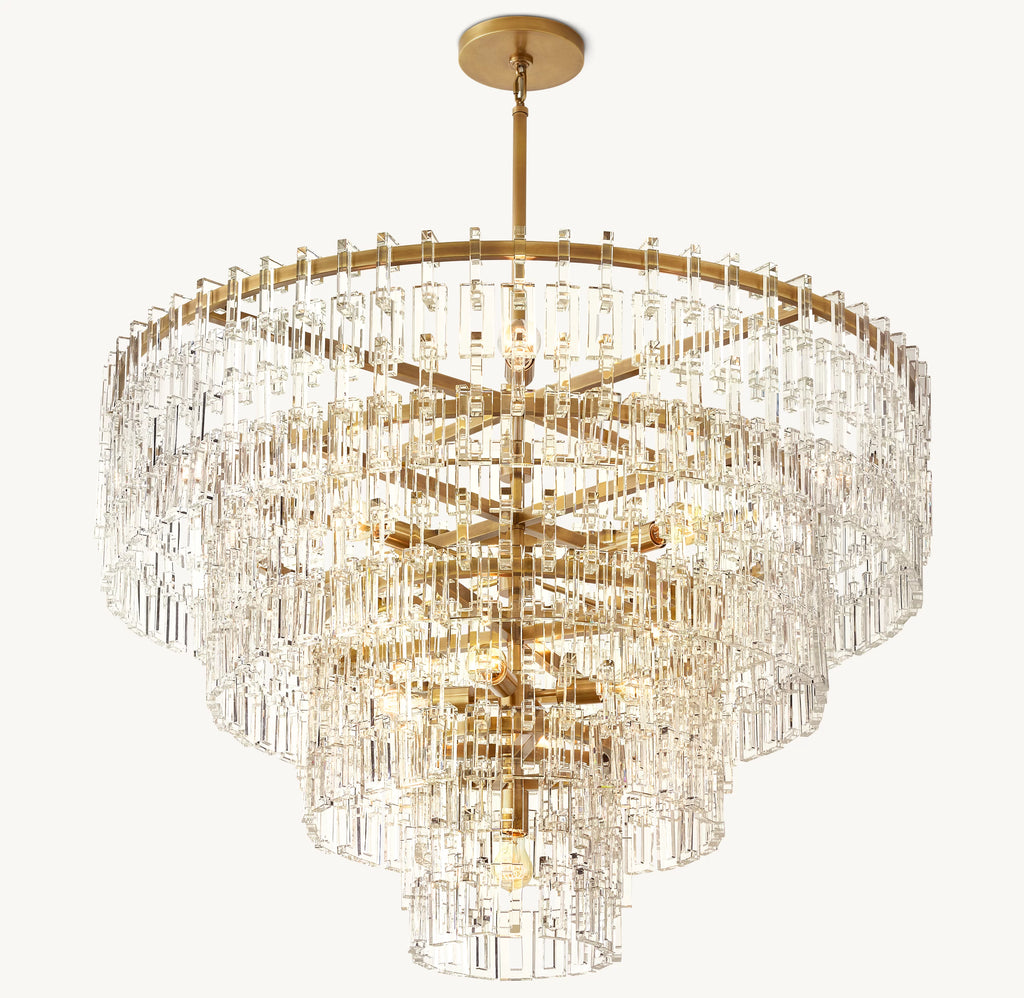 48 Inch Chain Crystal Tiered Chandelier - Marignan