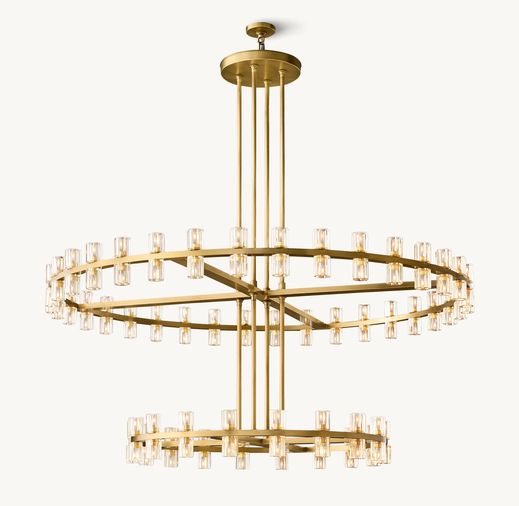 60 Inch Hexagonal Crystal Tiered Chandelier – Arcachon