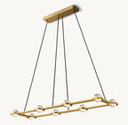 54 Inch Globe Crystal Rectangular Chandelier - Eclatant