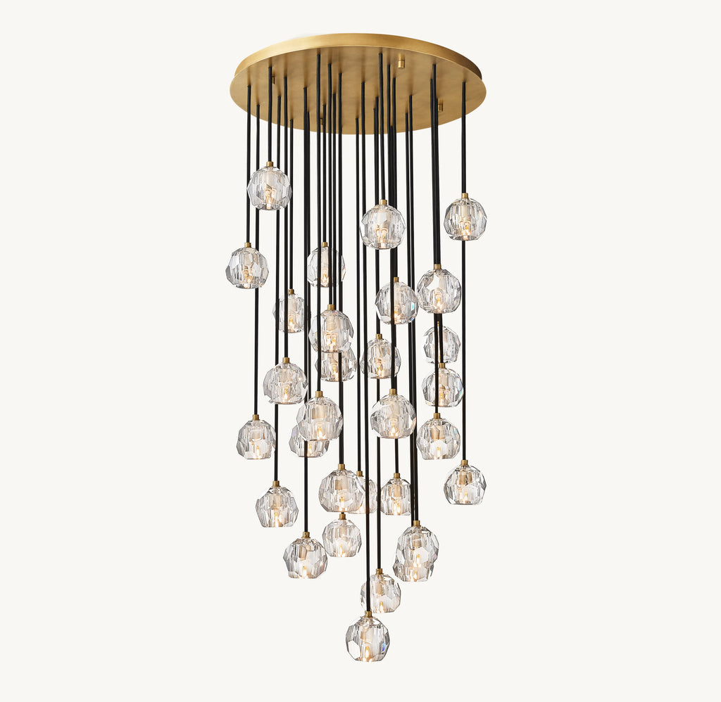 30 Inch Crystal Cluster Chandelier – Boule