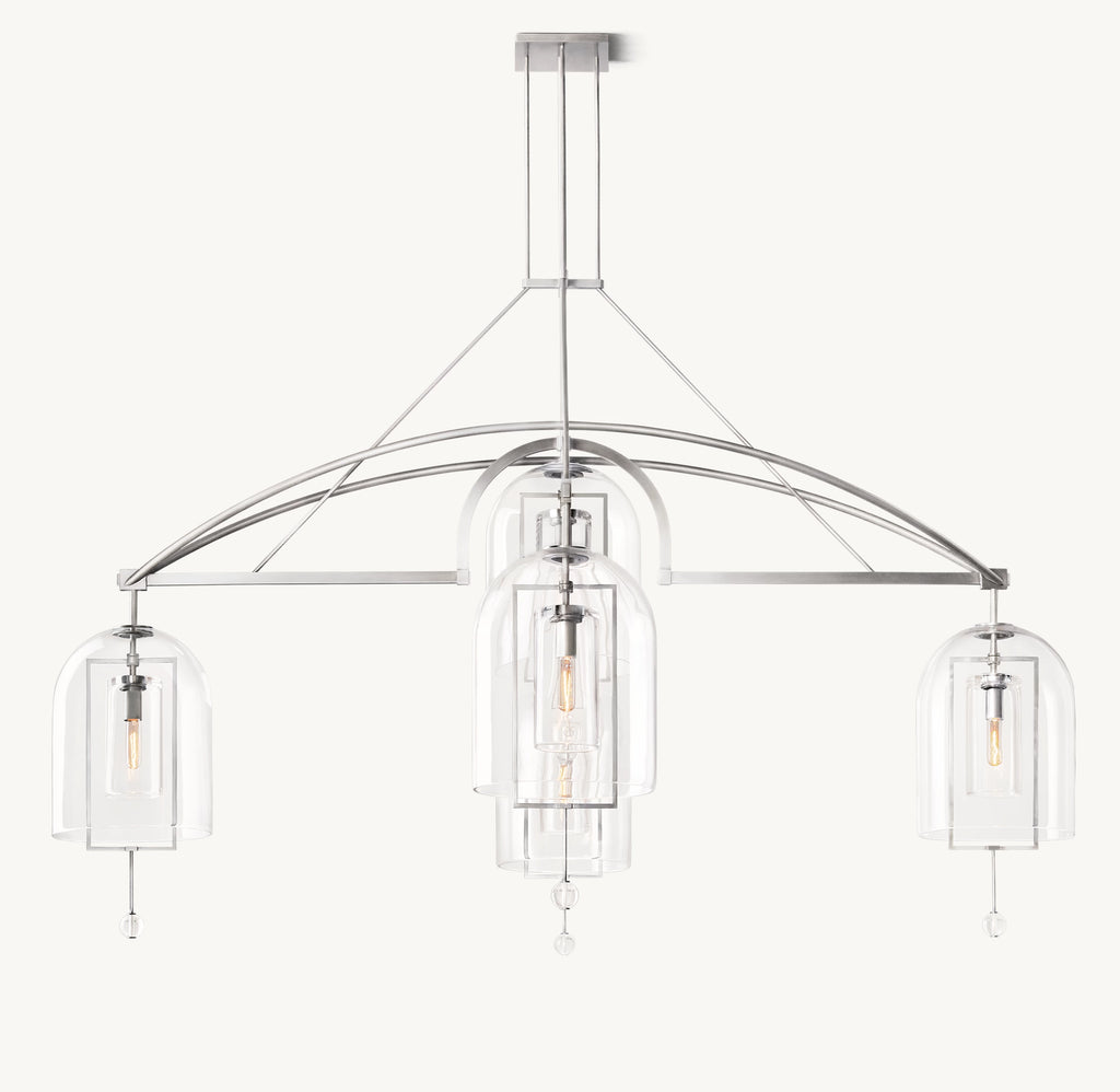 61 Inch Bell Glass Chandelier - Fulcrum