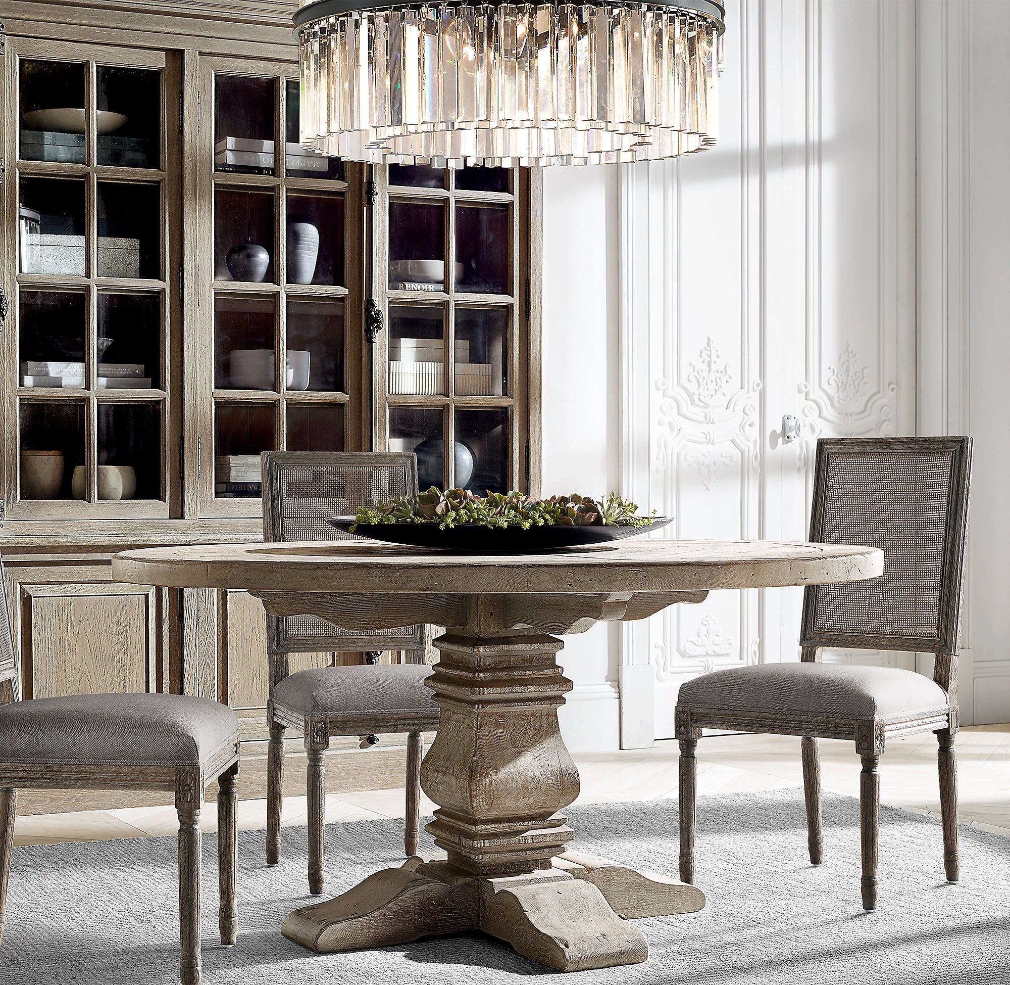 32 Inch Crystal Prism Round Chandelier - Rhys