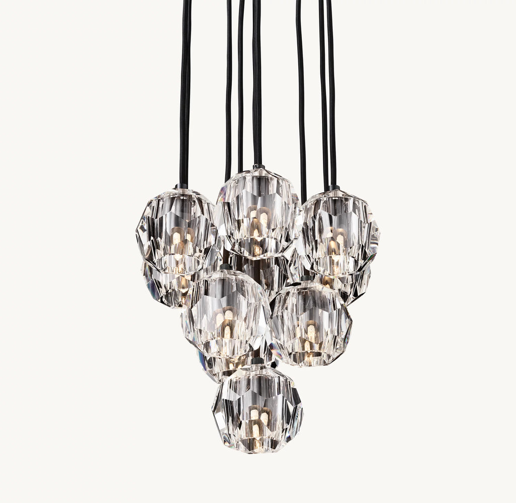 14 Inch Crystal Cluster Chandelier – Boule