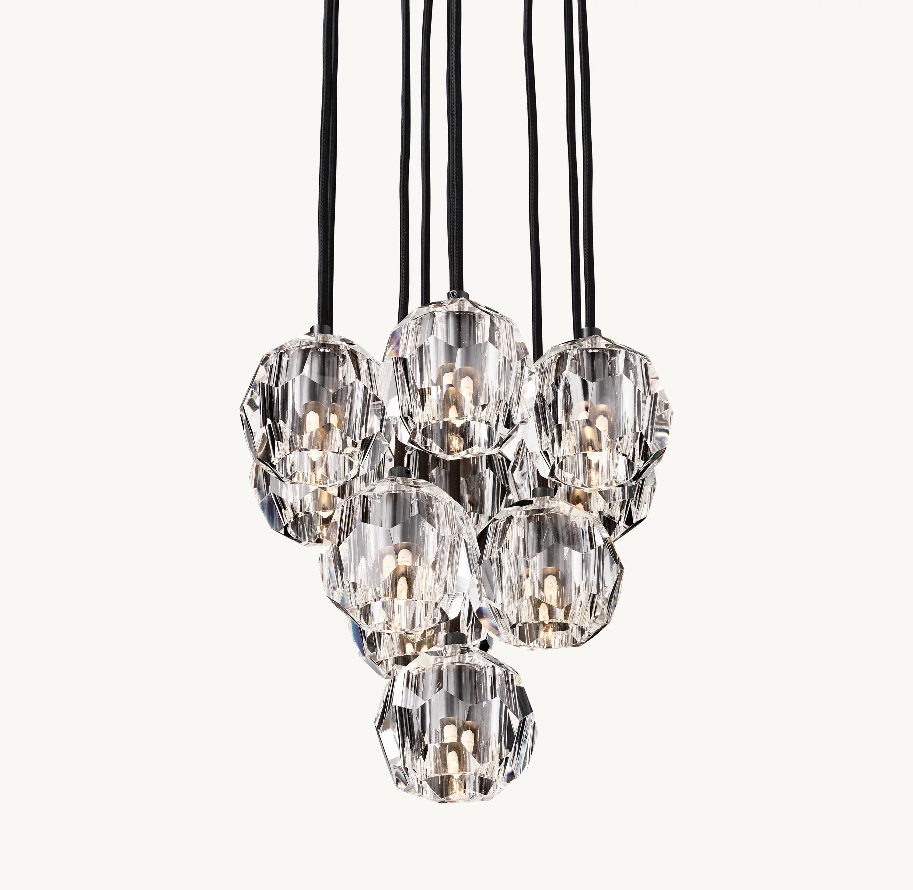 14 Inch Crystal Cluster Chandelier – Boule