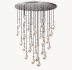 60 Inch Raindrop Glass Round Chandelier – Ava