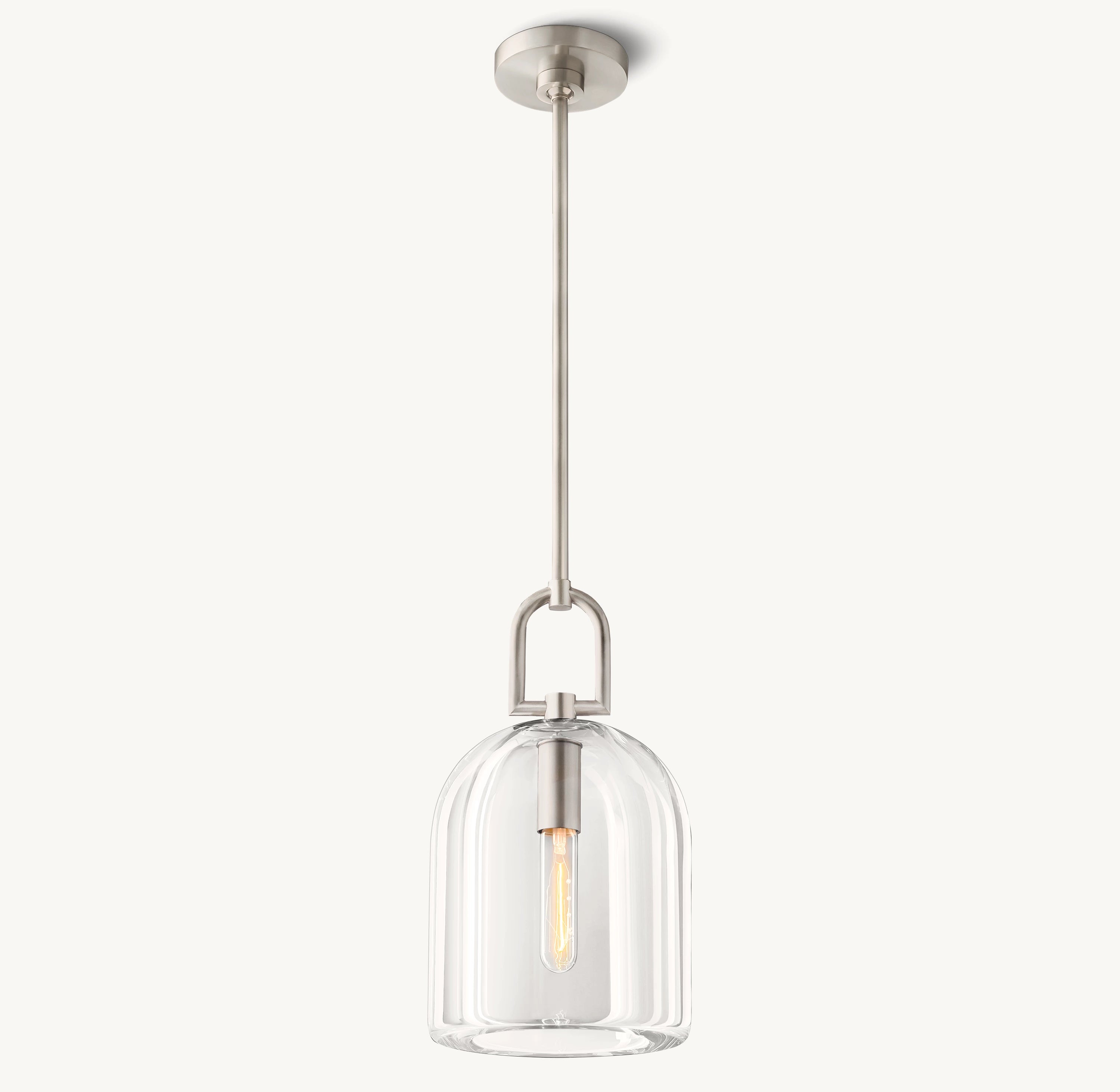 5 Inch Cloche Crystal Pendant Light - Botanist
