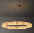 40 Inch Lisse Ring Alabaster Chandelier - Rivage