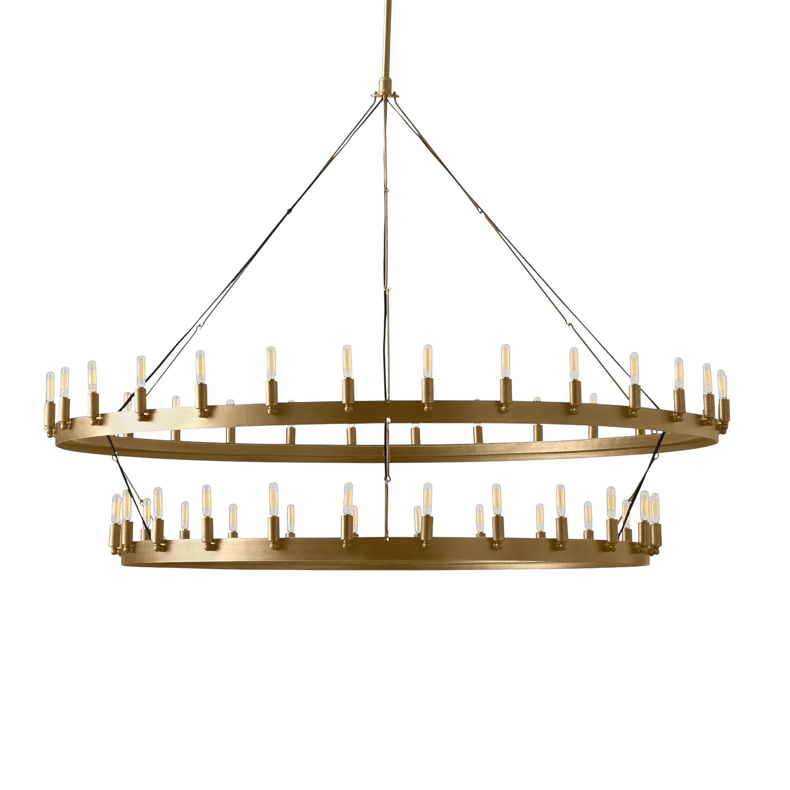 63 Inch Vintage Filament Tubular Candle Tiered Chandelier - Camino