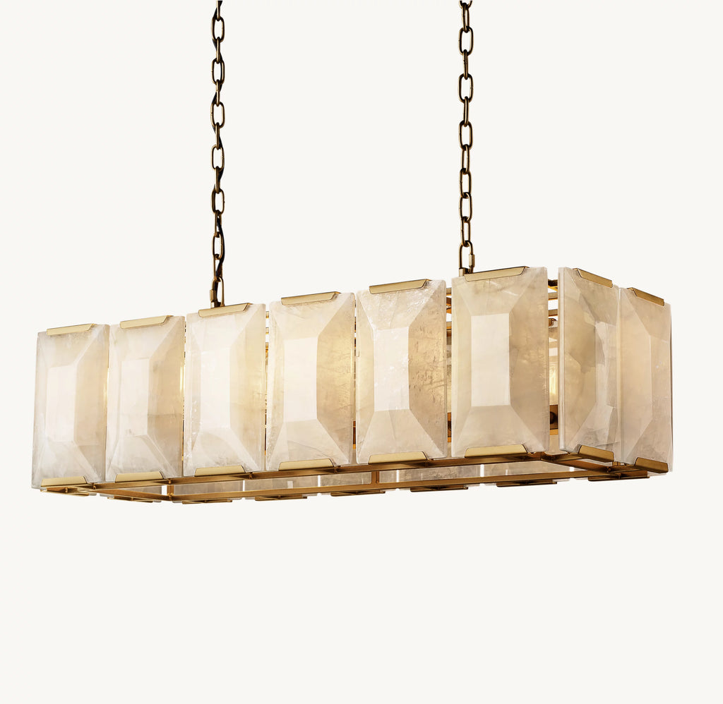42 Inch Alabaster Rectangular Chandelier – Harlow