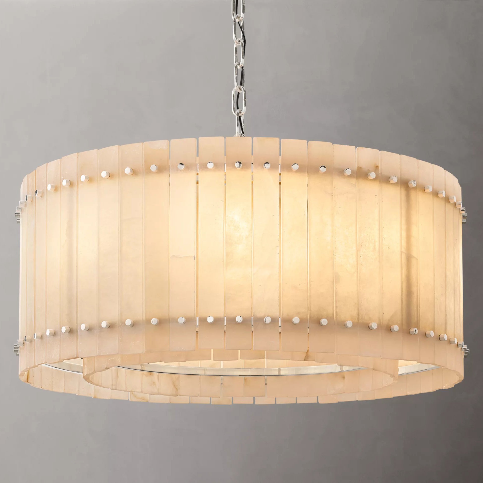 37 Inch Alabaster Round Chandelier - San Marco