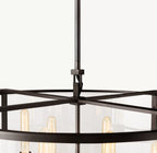 33 Inch Glass Drum Chandelier - Beckman