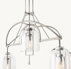 48 Inch Bell Glass Linear Chandelier - Fulcrum