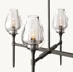 65 Inch Torchiere Crystal Linear Chandelier - Tulip