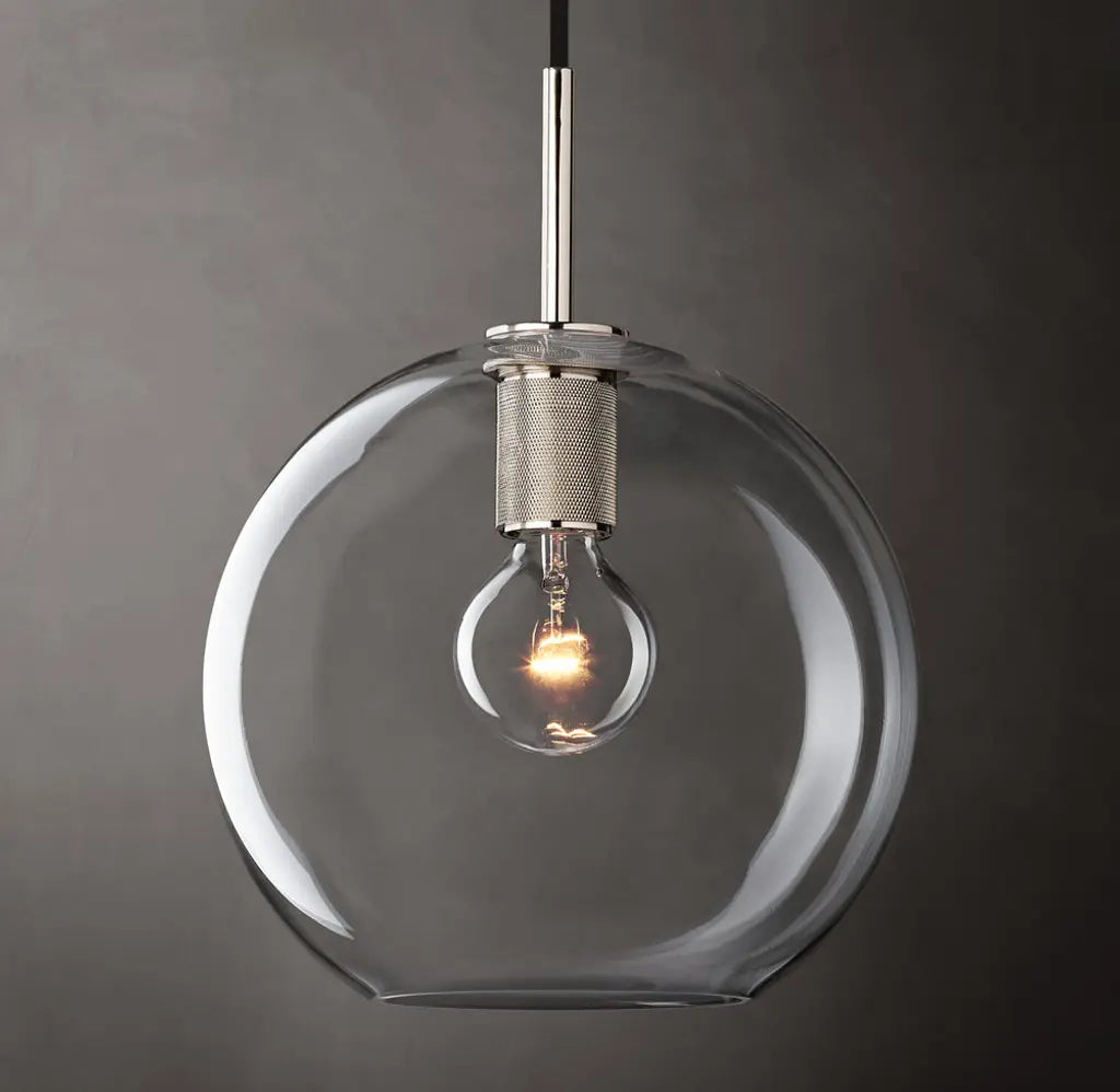 11 Inch Globe Glass Pendant Light - Utilitaire