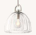 7 Inch Dome Crystal Pendant Light - Botanist