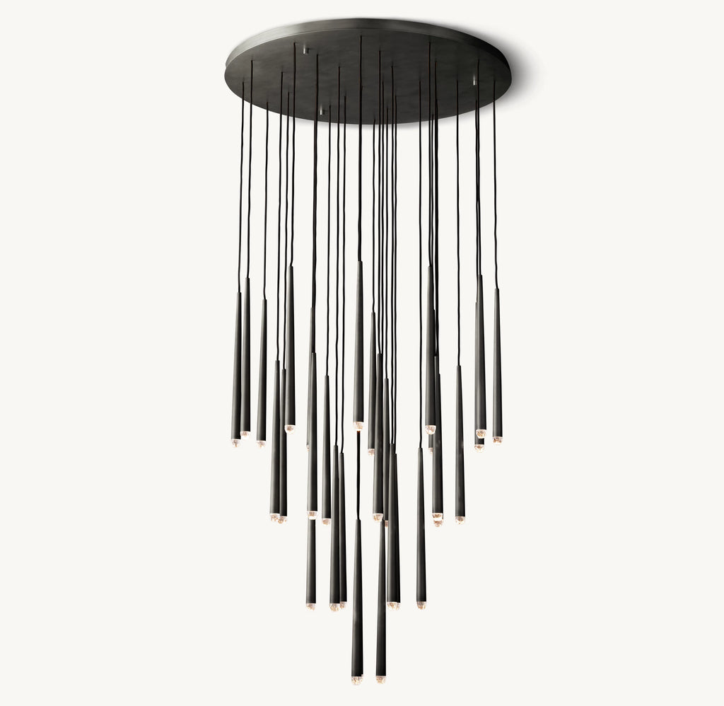 48 Inch Pin Cascading Round Chandelier - Aquitaine