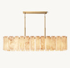 72 Inch Alabaster Rectangular Chandelier - Calamette