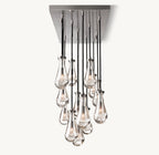 54 Inch Raindrop Linear Chandelier – Ava