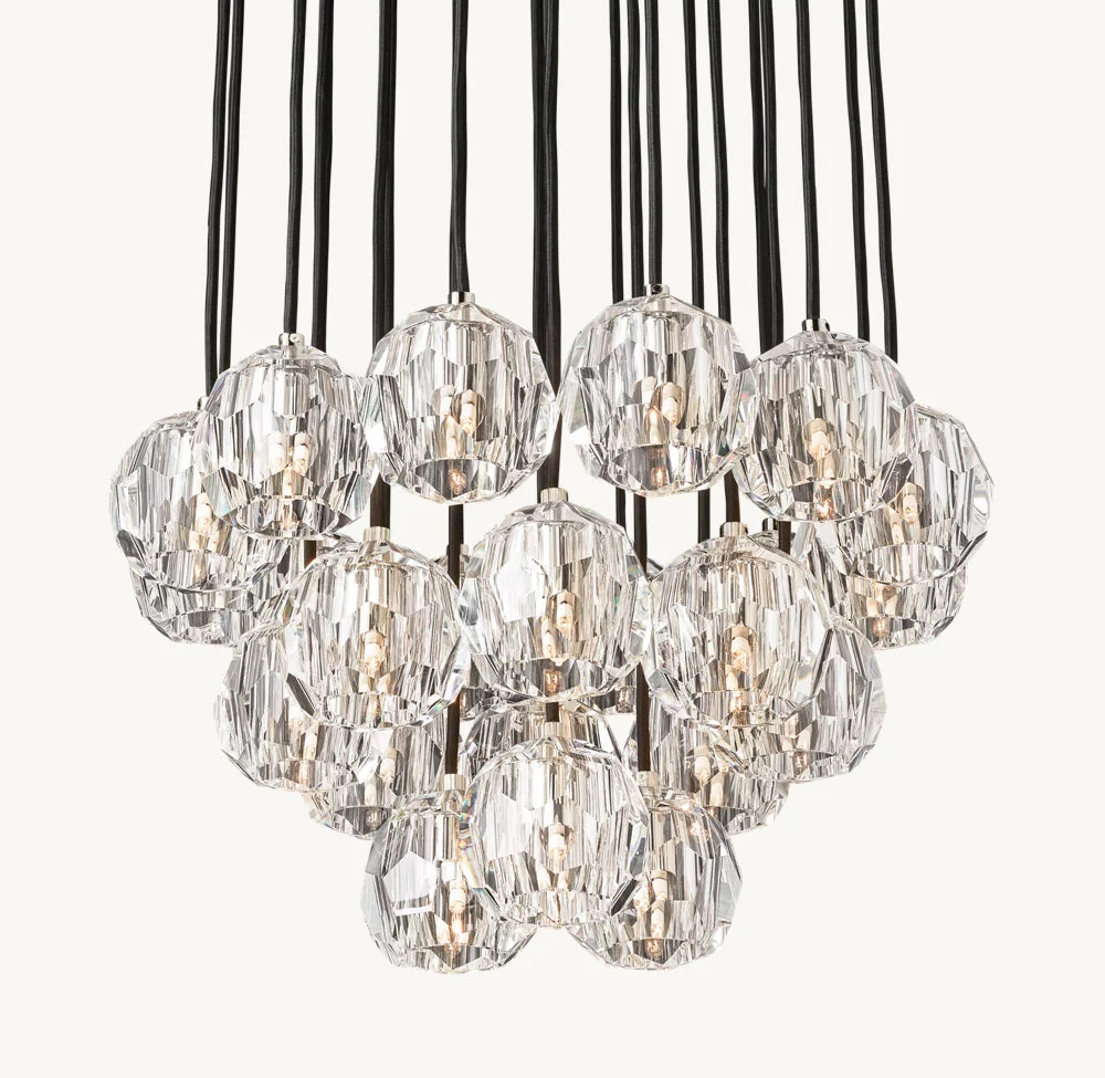 24 Inch Crystal Cluster Chandelier – Boule