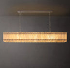 72 Inch Alabaster Rectangular Chandelier - San Marco