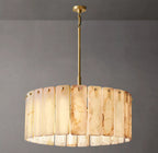 36 Inch Alabaster Round Chandelier - Calamette