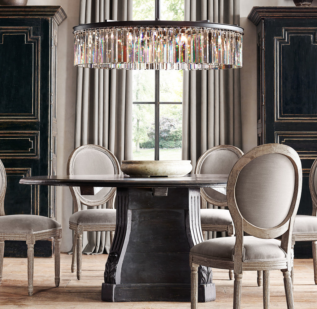43 Inch Crystal Prism Round Chandelier - Rhys