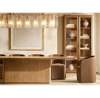 67 Inch Clear Hammered Glass Rectangular Chandelier - Lattice