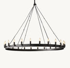50 Inch Vintage Filament Bent Tip Candle Round Chandelier - Camino