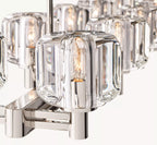 54 Inch Crystal Double Linear Candle Chandelier - Demaret