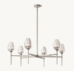 42 Inch Torchiere Crystal Arm Chandelier - Tulip