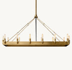 41 Inch Vintage Filament Tubular Candle Rectangular Chandelier - Camino