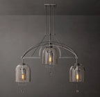 48 Inch Bell Glass Linear Chandelier - Fulcrum