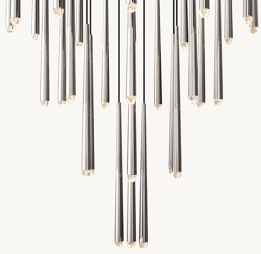 48 Inch Pin Cascading Round Chandelier - Aquitaine