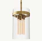 12 Inch Cylindrical Glass Pendant Light - Ravelle
