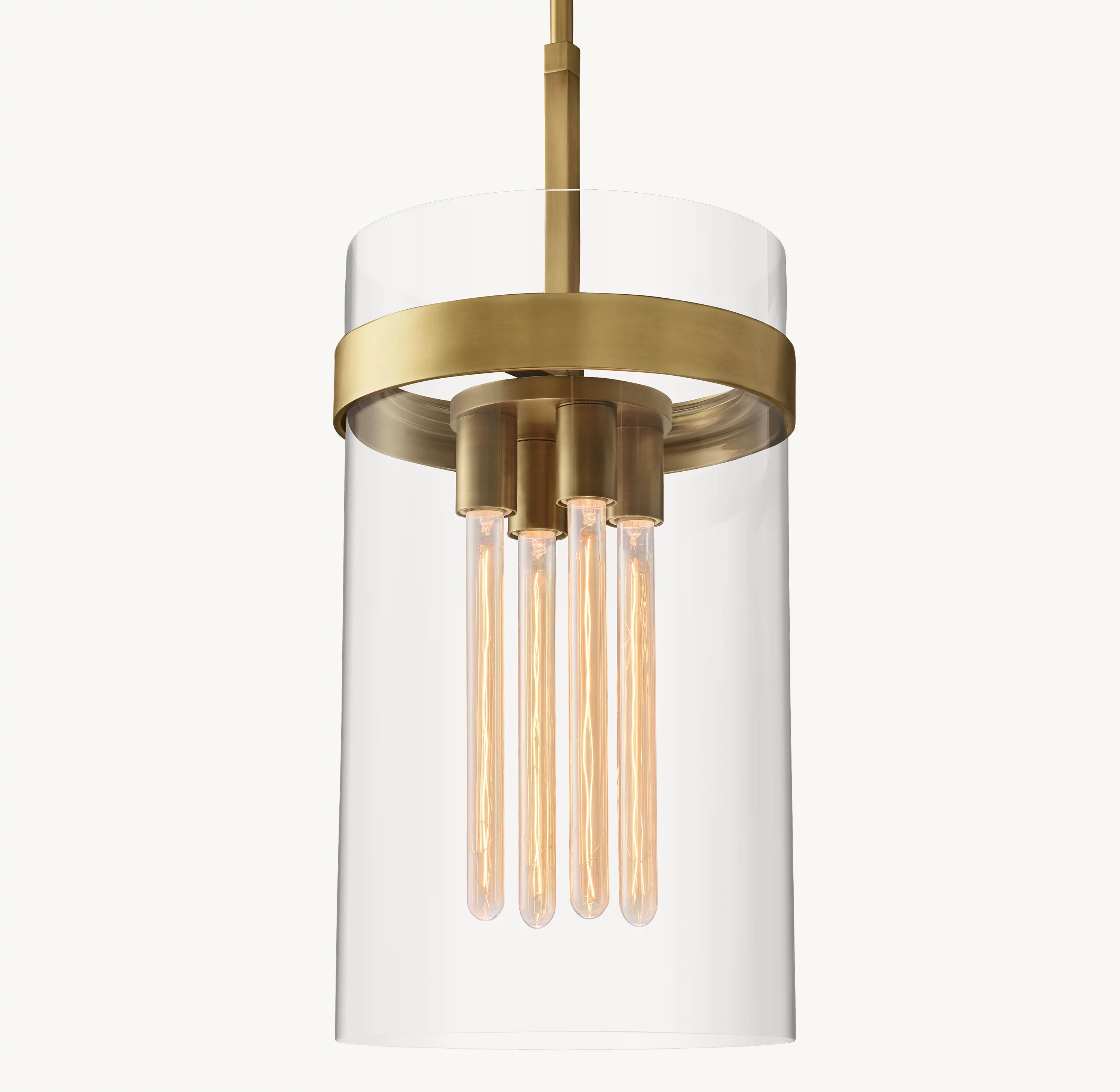 12 Inch Cylindrical Glass Pendant Light - Ravelle
