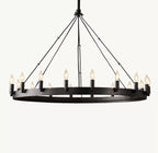 38 Inch Vintage Filament Bent Tip Candle Round Chandelier - Camino