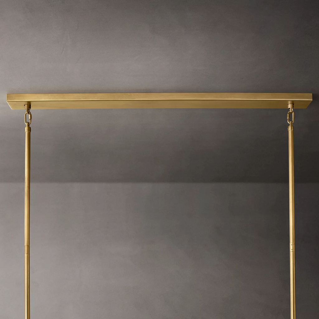 74 Inch Smoked Murano Glass Tiered Rectangular Chandelier - Chiara