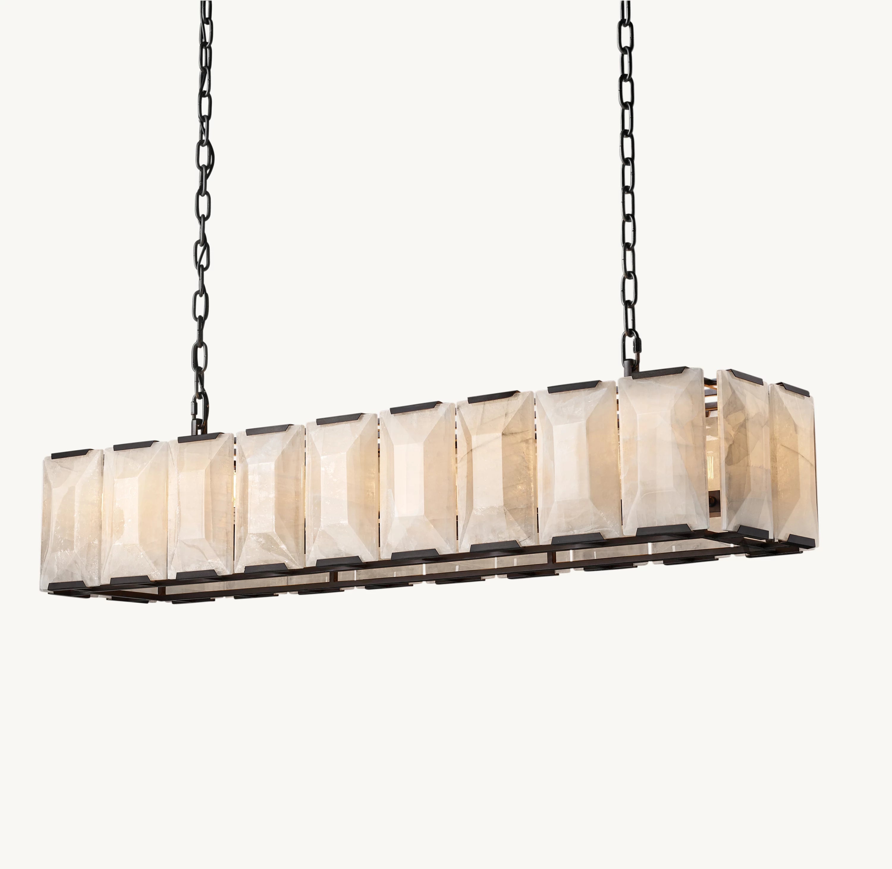 60 Inch Alabaster Rectangular Chandelier – Harlow