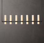 54 Inch Cylindrical Milk Glass Linear Chandelier - Ravelle