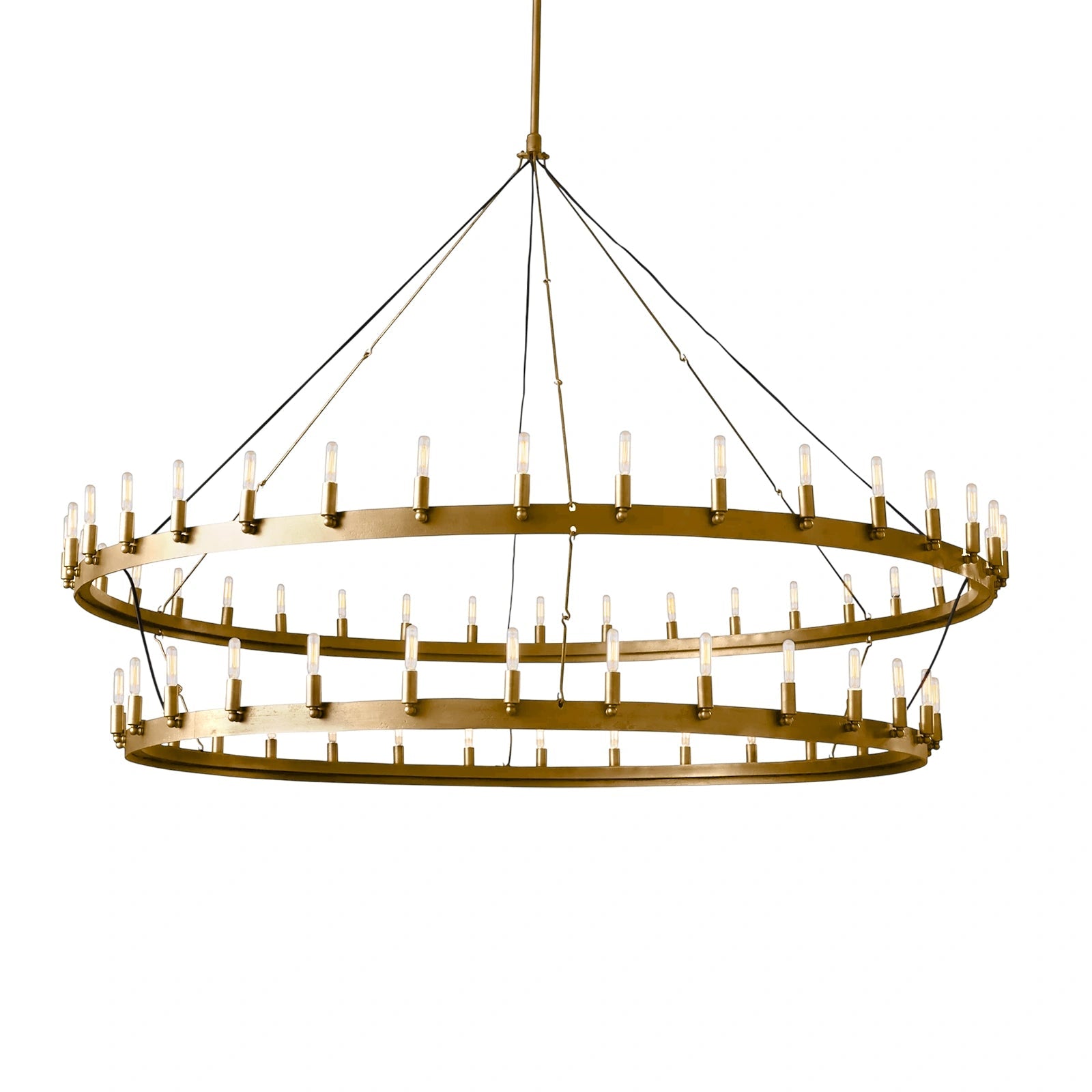72 Inch Vintage Filament Tubular Candle Tiered Chandelier - Camino