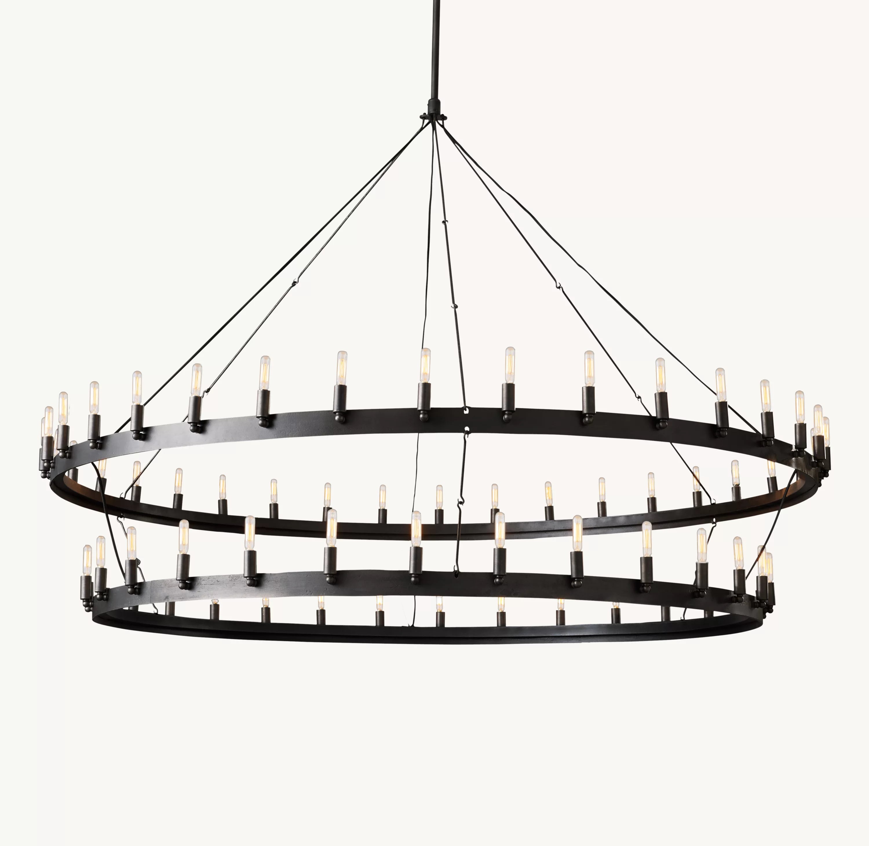 72 Inch Vintage Filament Tubular Candle Tiered Chandelier - Camino
