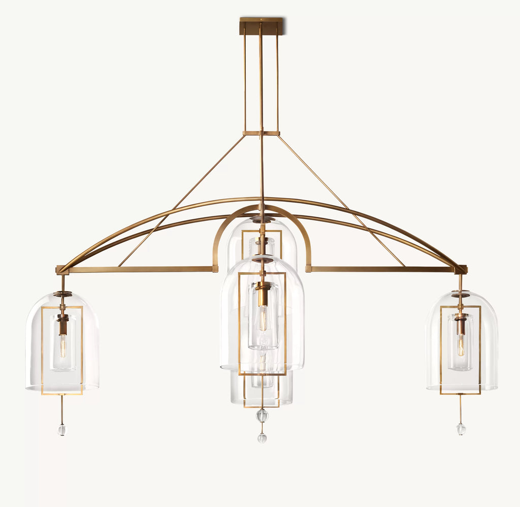 61 Inch Bell Glass Chandelier - Fulcrum