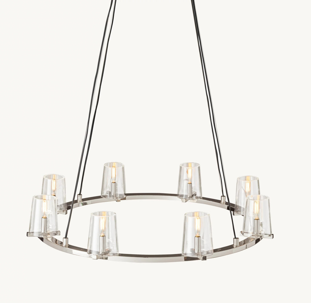 36 Inch Hurricane Candle Ring Chandelier - Pauillac