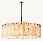 48 Inch Alabaster Round Chandelier - Calamette
