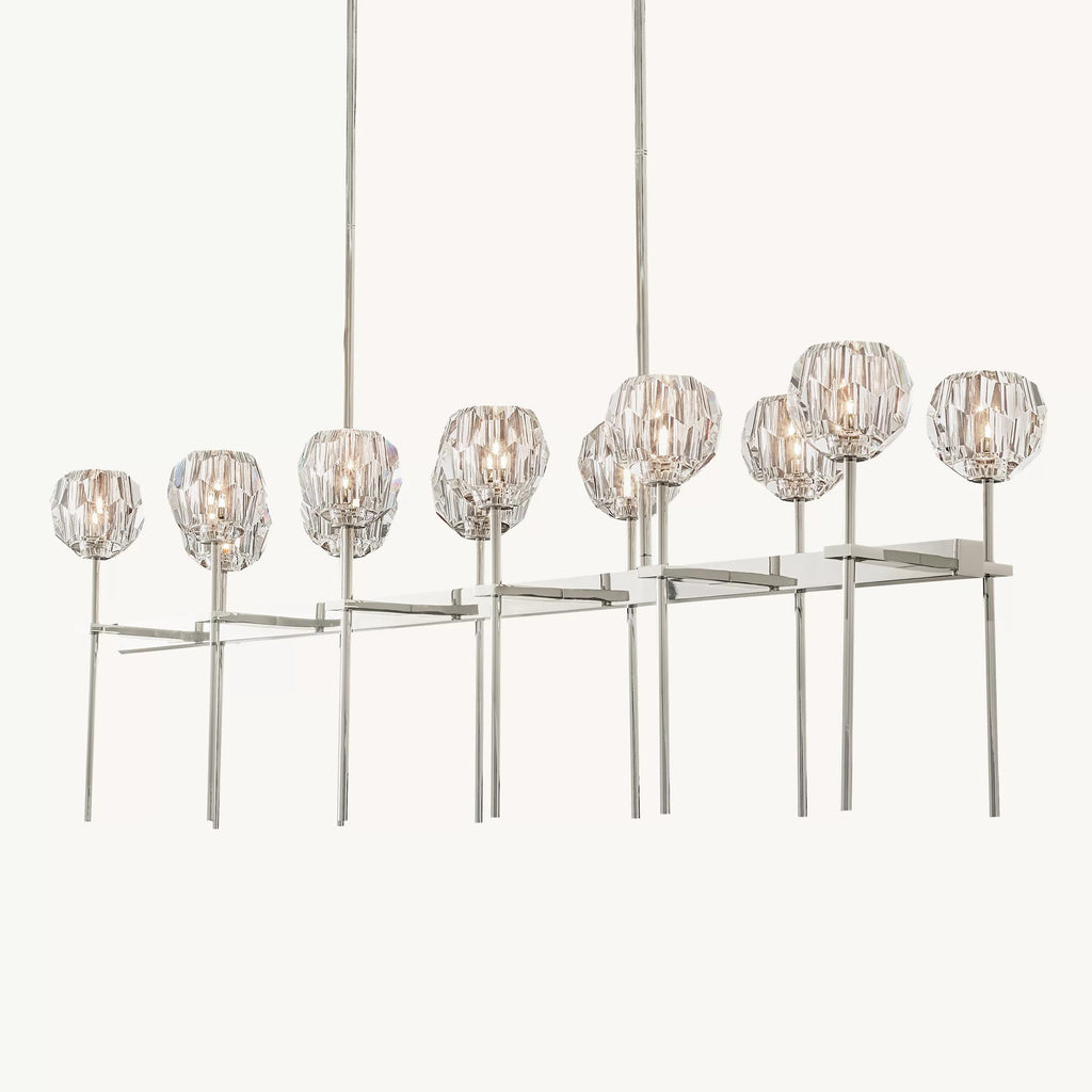 60 Inch Crystal Double Linear Chandelier – Boule